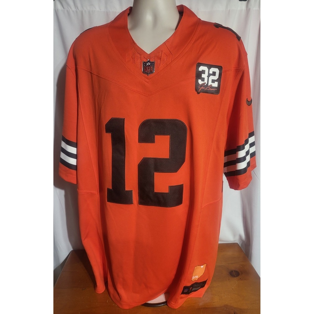 Nike Dri-Fit Shedeur Sanders NFL Jersey #12 Home Jersey Orange Engineered Sz XXL